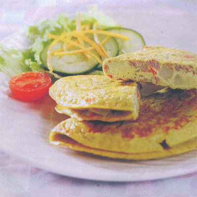 Omelet Kari Telur Bebek