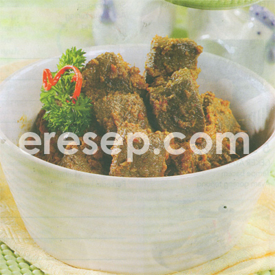 Rendang Hati Sapi Bumbu Lengkuas