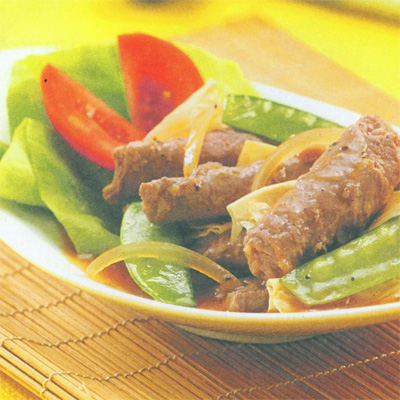 Tumis Daging Gulung Kembang Tahu