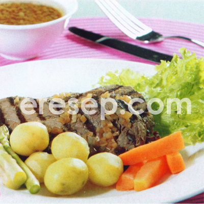 Steak Daging Saus Bawang