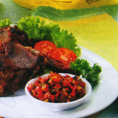 Bebek Goreng Sambal Cabai Campur